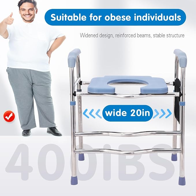 Asiento elevador para inodoro con agarraderas, asientos elevadores para adultos mayores y personas con discapacidad, diseño alargado y amplio, para embarazadas, compatible con cualquier inodoro miniatura 6