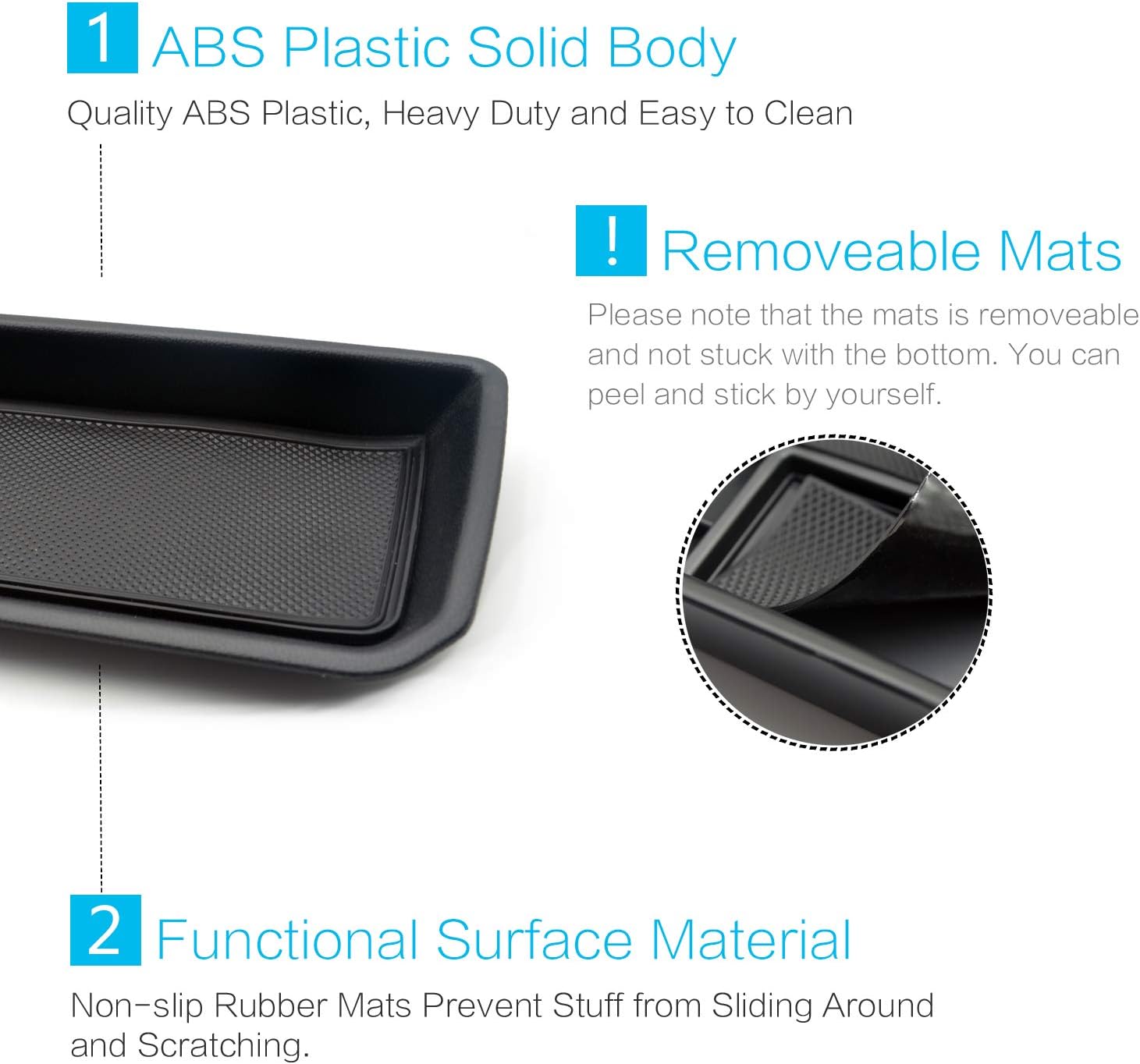MECHCOS Interior Car Center Console Dashboard Storage Box Organizer Holder Tray Compatible with fit for Volkswagen Atlas 2020 2019 2018