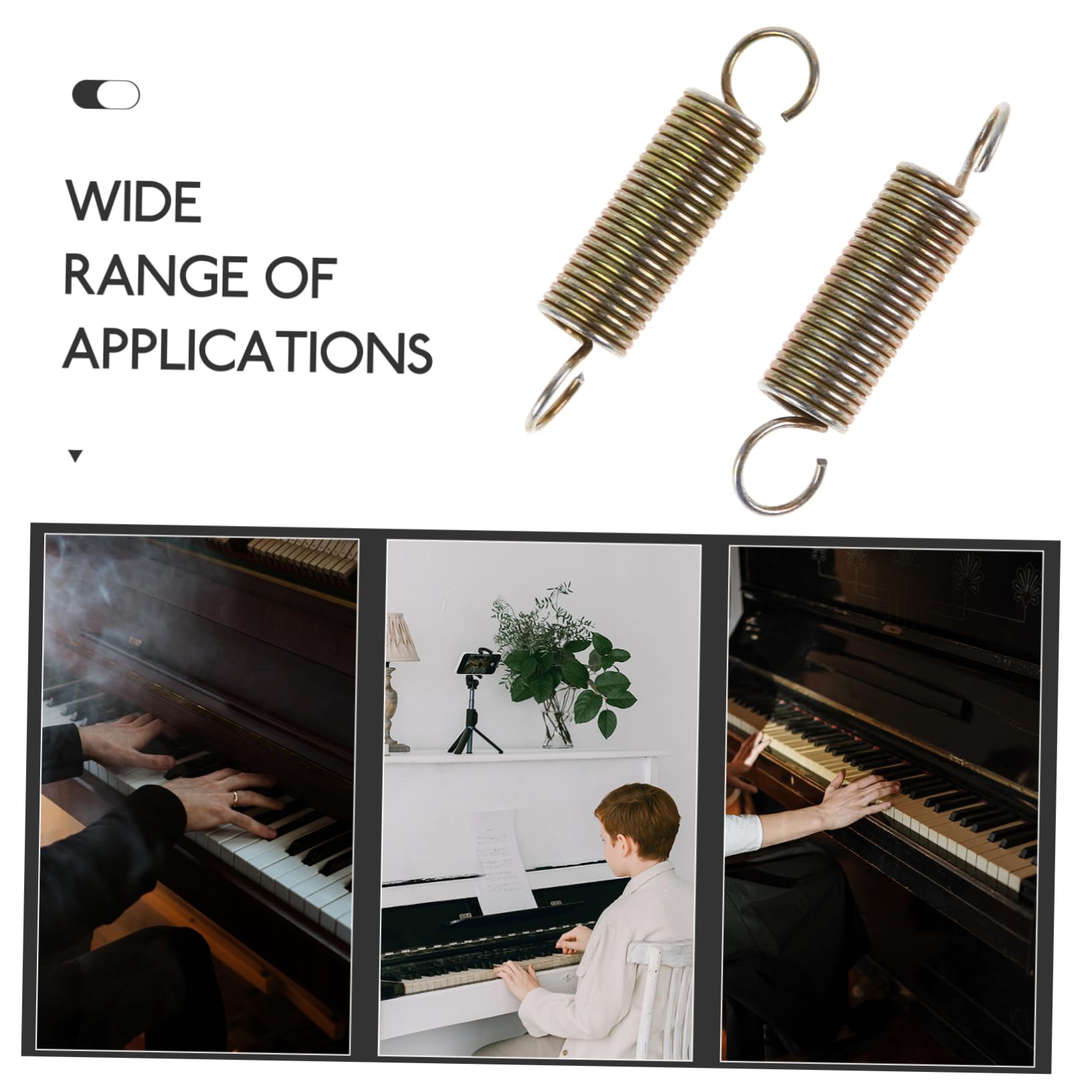 OFFSCH Piano Spring Replacement 2pcs Spring Buckle Tuning Tool for Upright Pianos Vertical Piano Parts Piano Tuning Kit