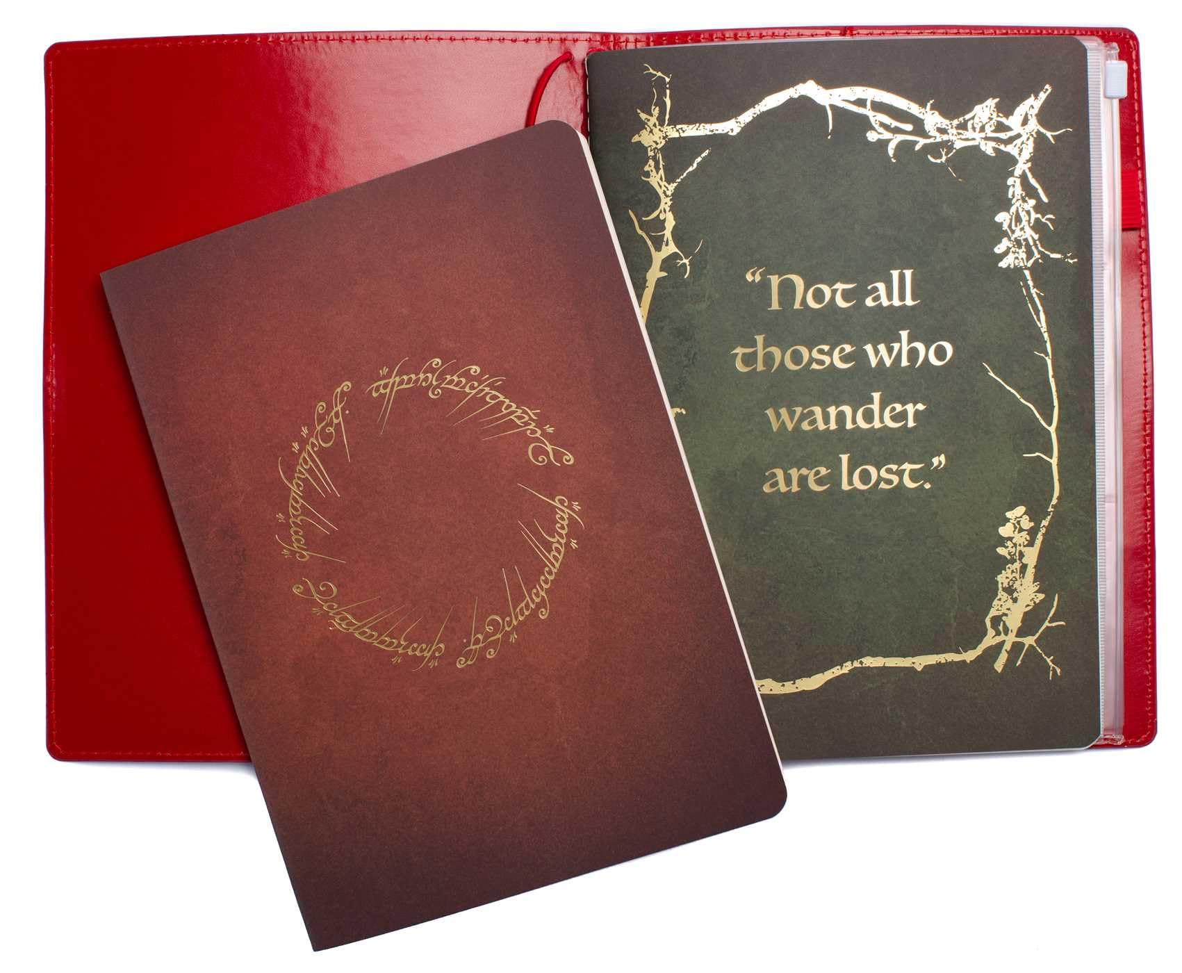 The Lord of the Rings: Red Book of Westmarch Traveler's Notebook Set: (Refillable Notebook)