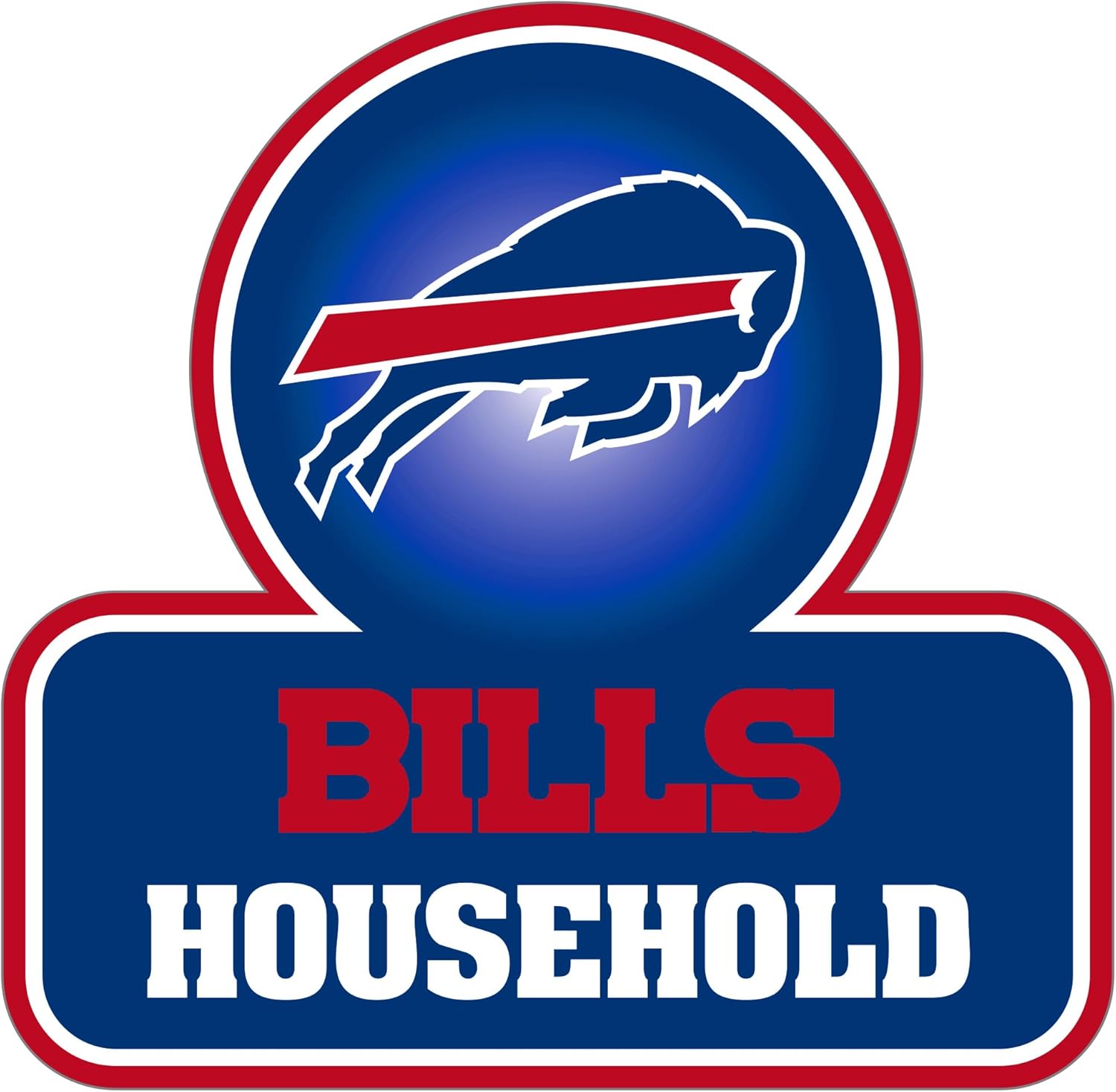 Siskiyou Sports NFL Buffalo Bills Household Auto Decal, Team Colors, One Size