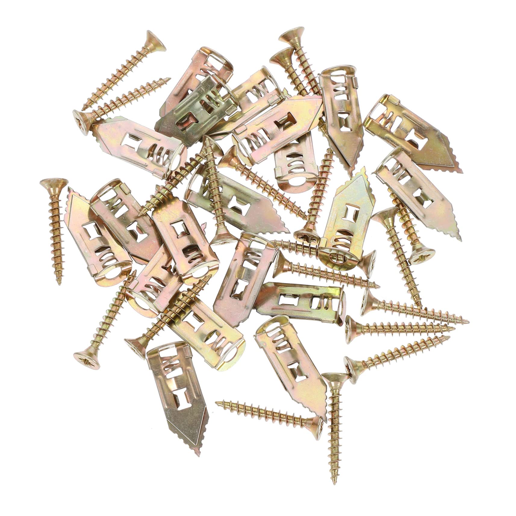 KICHOUSE 2 Sets Drywall Anchor Self-Drilling Wall Anchor Expansion Screws Metal Tool for Decorative Projects