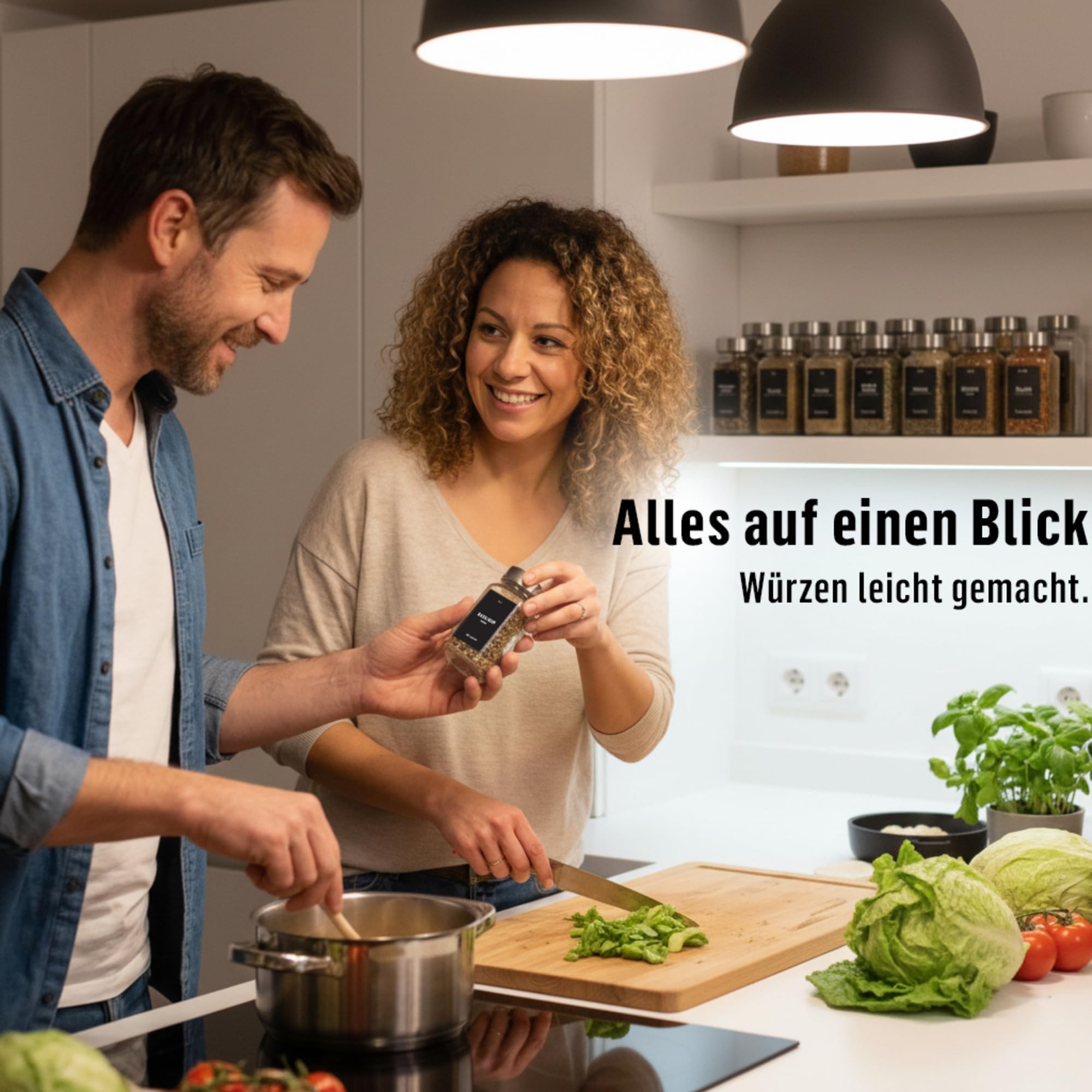 Deco haus® Gewürzgläser eckig luftdicht 24er Set [inkl. Etiketten & Streueinsatz] - Gewürzdosen Set Glas - Gewürzbehälter Spice Jars - Gewürze Aufbewahrung - Gewürz Organizer - Gewürzaufbewahrung
