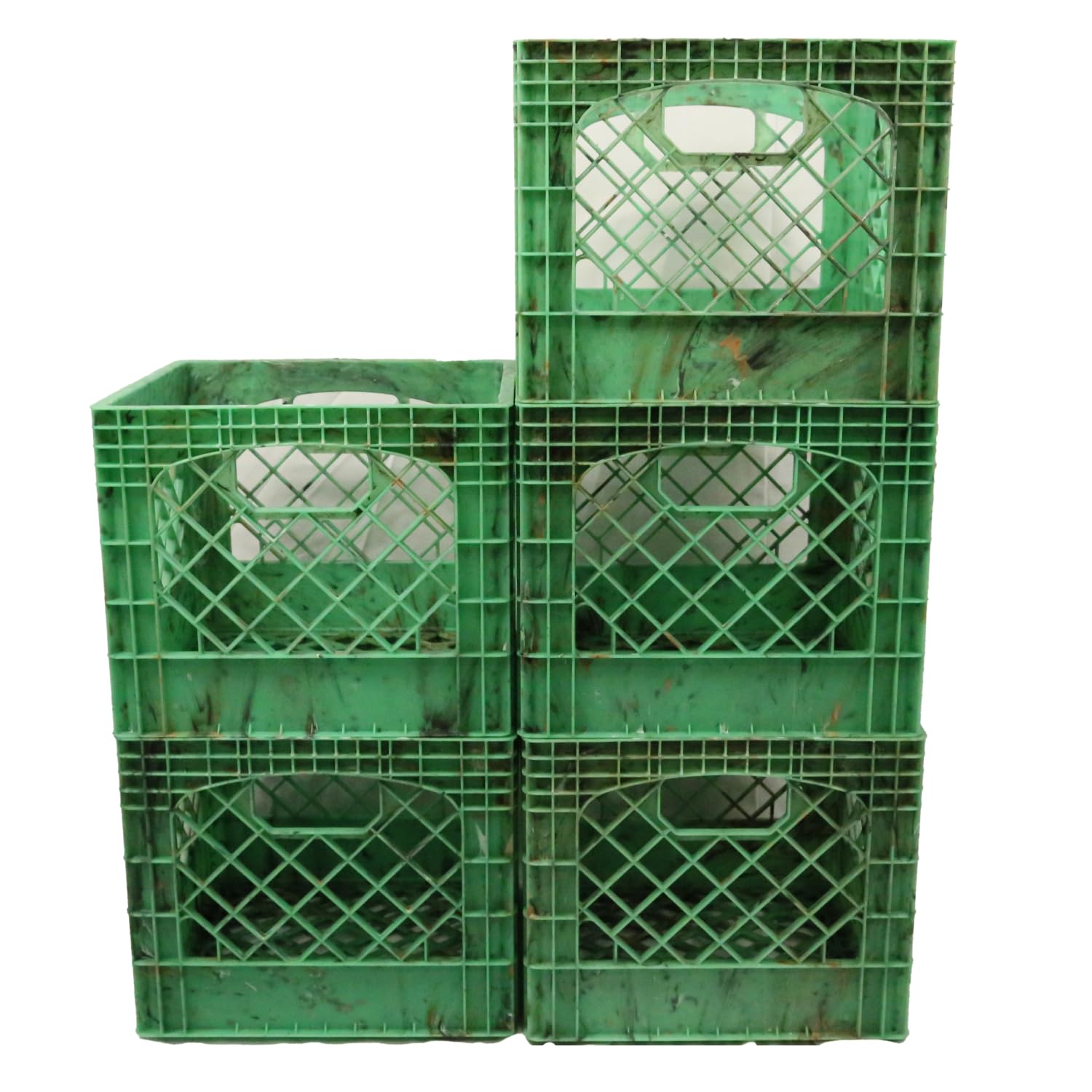 Caisse à lait pour organiser le garage et le garde-manger, lot de 5 bacs empilables camouflage