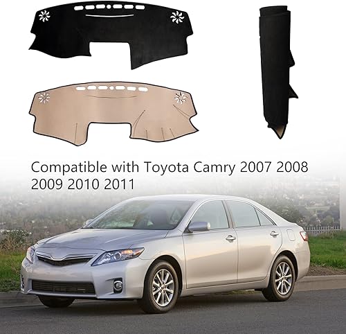 Miniatura 7 de Cubierta de salpicadero, consola central interior personalizada compatible con Toyota Camry 2007 2008 2009 2010 2011 cubierta de tablero protector