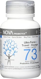 NOVA Probiotics Ultra-Force & Travel/Voyage - 73 Billion Probiotics per Capsule