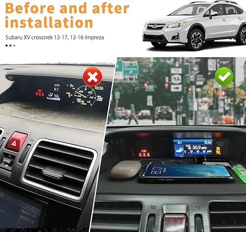 Miniatura 3 de Auovo Alfombrilla de tablero para Subaru Forester 2014-2018 para Crosstrek 2012-2017 para Impreza 2012-2016, accesorios para interior de automóvil,