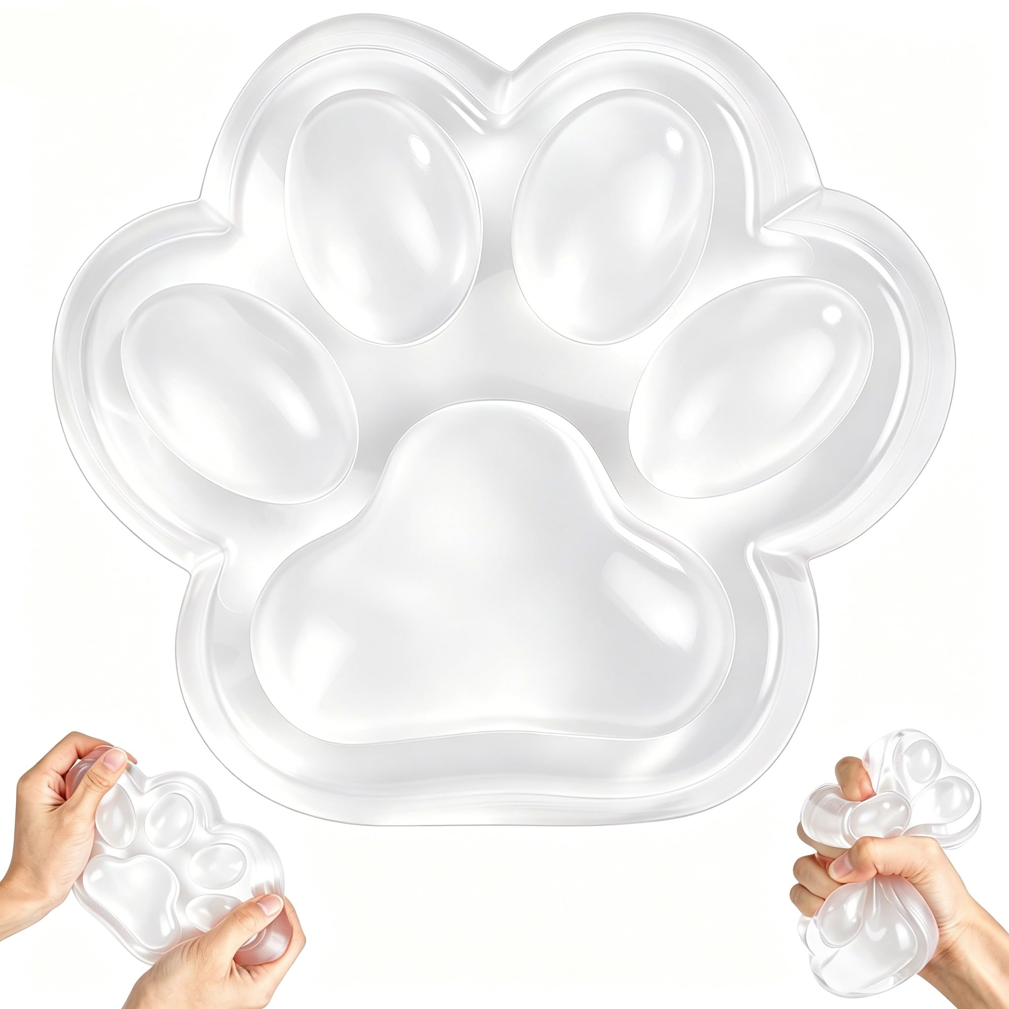 Giant Taba Squishy Paw Toys, Cute White Cat Paw Squishy, Super Soft Squishy Fidget Toys, for Home Office School Classroom, Stress Relief Prize for Travel Kids Teens Adults
