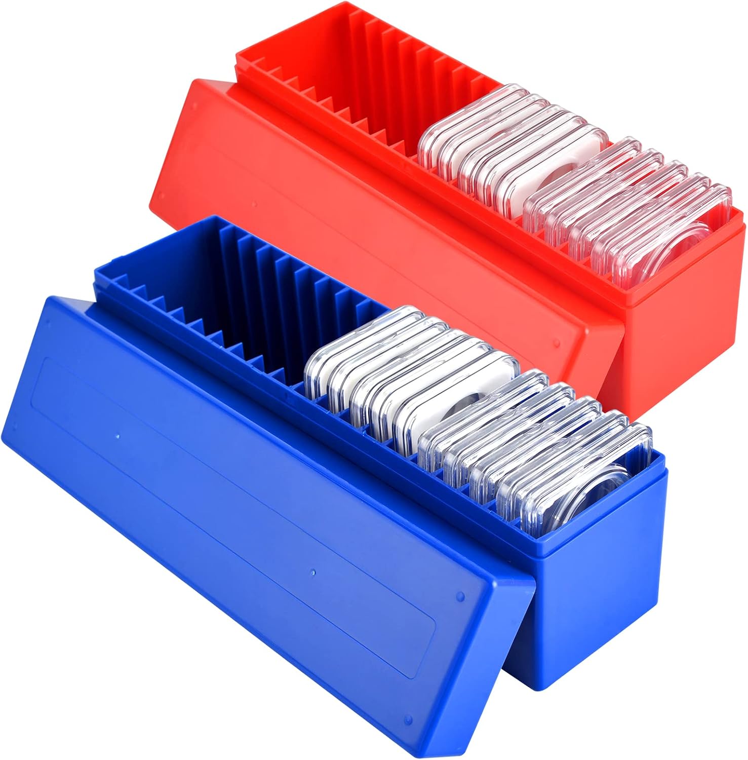 2 Pieces 2x2 Coin Storage Box Coin Slab Storage Box Coin