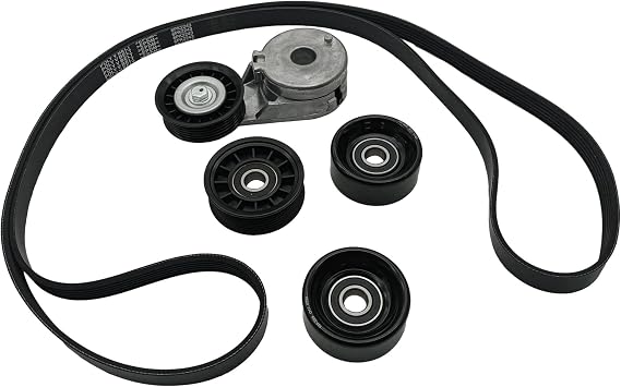Serpentine Drive Belt Tensioner Component Kit 90K-38104B | Fits 2004-2006 Chevrolet Malibu, 2005-2006 Pontiac G6. Replaces 38104, 38009, 36347, K060882, 12563083, 24503851, 10044867