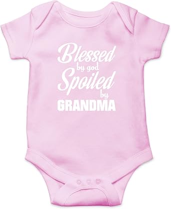 Blessed By God, Spoiled By Grandma - Family Humor Funny Baby Bodysuit
