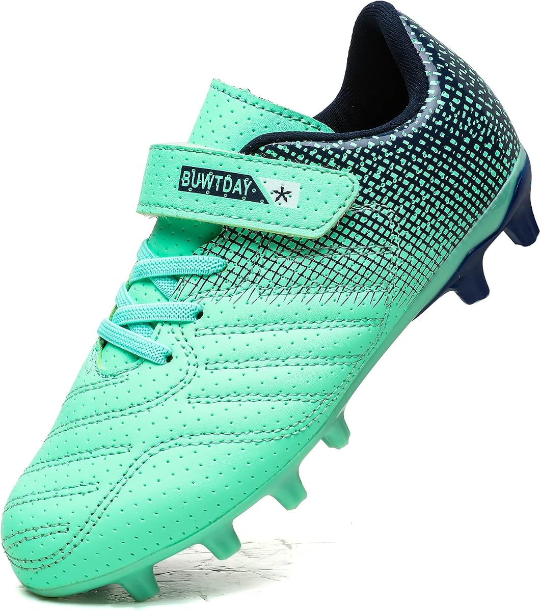 Kids Soccer Cleats Boys Girls Athletic Outdoor Firm Ground Football Shoes | Youth Training Baseball Shoes for Little/Big Kid