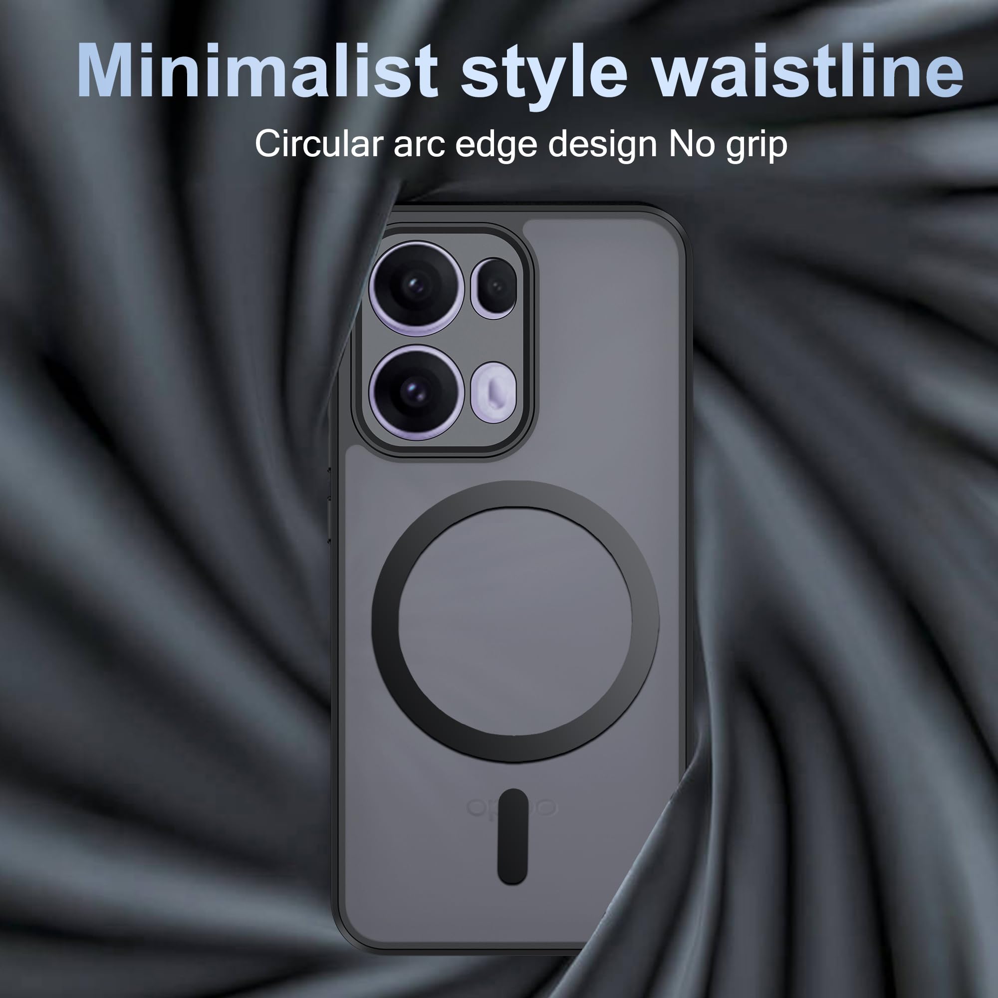 Vuletc Cover Opaca Magnetica per OPPO Reno 13 Pro 5G Custodia Sottile