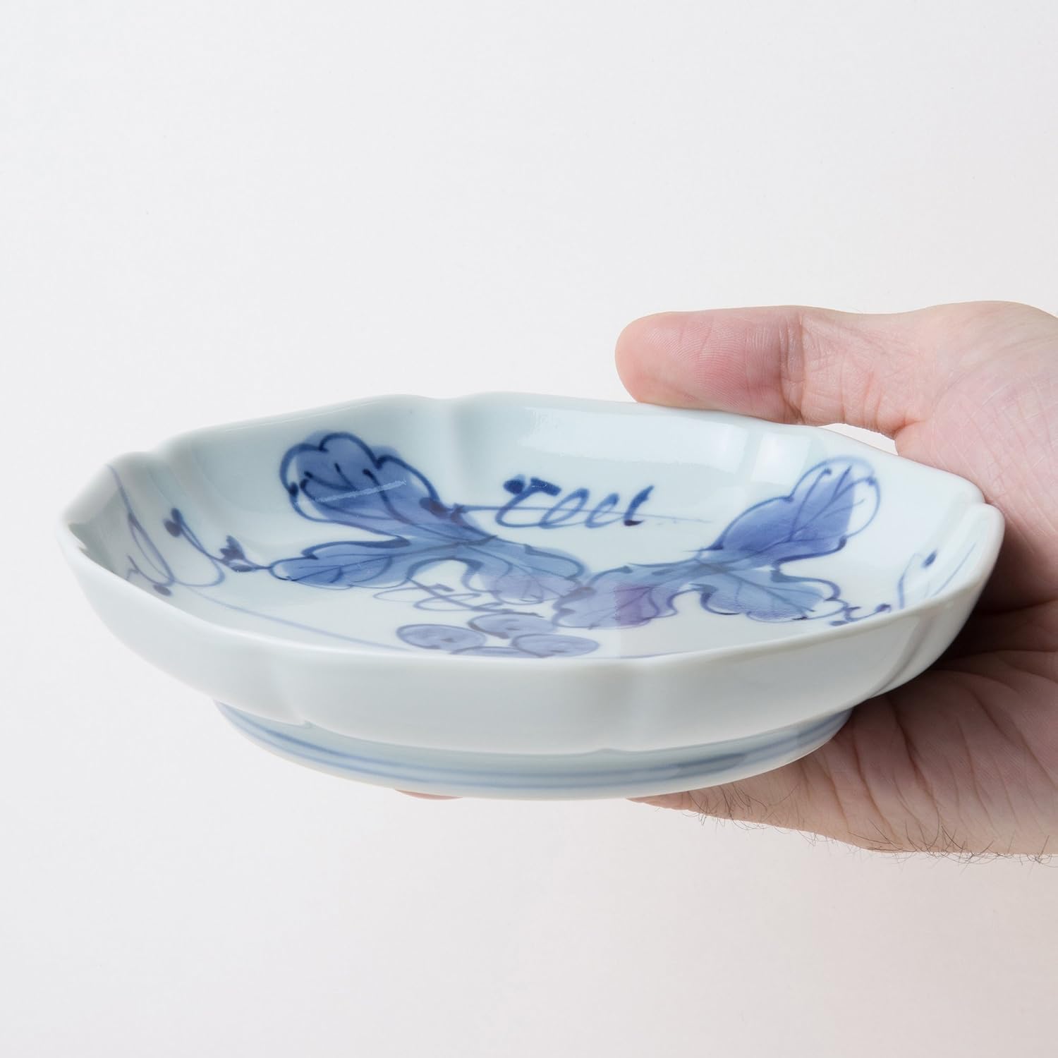Ranchant Octagonal Japanese Dish, Multi, Diameter 5.9 x 1.1 inches (15 x 2.9 cm), Hand Grape, Arita Ware Set, Made in Japan
