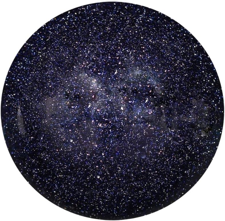 Spiritual Elementz Reiki - Esfera de piedra dorada azul curativa (1.181-1.575in)