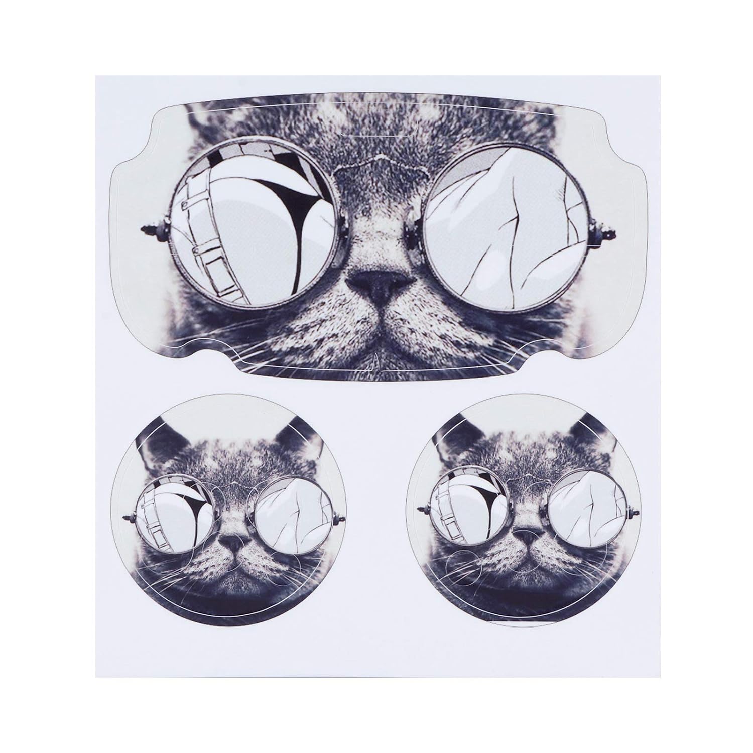 Protective Stickers for VR Controller Headset Protective Stickers for VR Glasses Sticker Skin for Oculus Quest 2 Cat