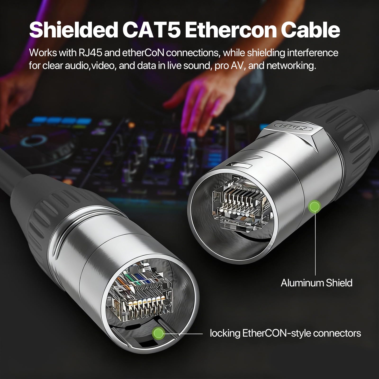 2 pack 6.1m Câble Ethernet Cat5e blindé adaptateur Ethercon RJ45