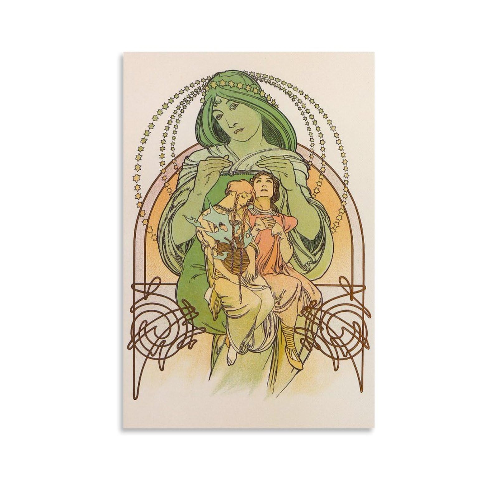 Amazon.co.jp: アルフォンス・ミュシャAlphonse Mucha絵画作品（作品 7