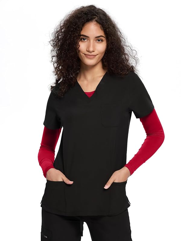 COZYFIT Underscrub Long Sleeve Women, Scrubs Undershirts, Red, L by COZYFIT - Used condition - Image 9