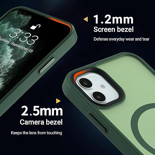 Miniatura 324 de Yriklso Strong Magnetic Case for iPhone 11 [Compatibilty with MagSafe] Protective Shockproof Cover Phone Case for iPhone 11 6.1" Frosted Purple