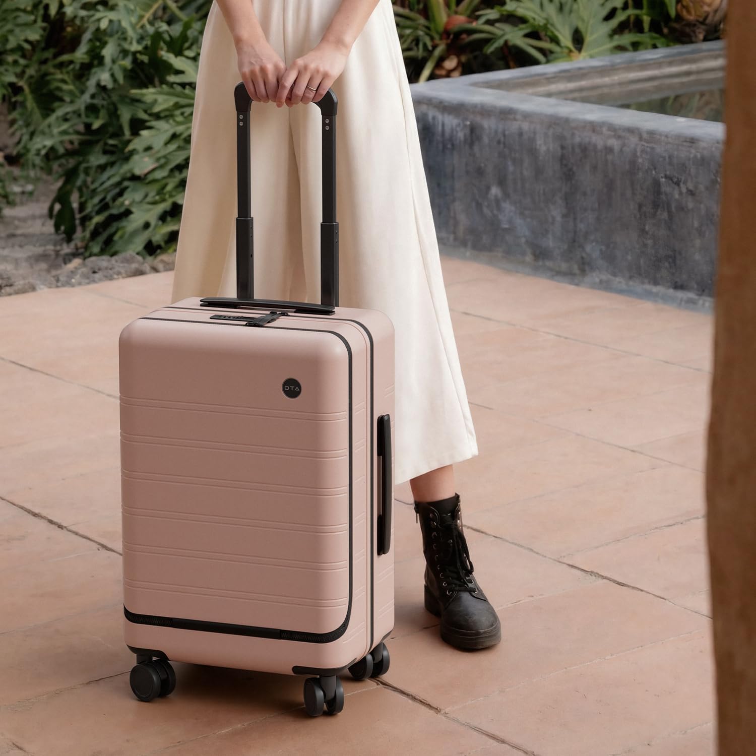 Top Opening PC Hard Shell Suitcase, 20-inch International Carry On Luggage with TSA Lock, 360 Silent Spinner Wheels, Lightweight - Ideal for Business Travel Suitcase (Pink, Carry-On 20-Inch)