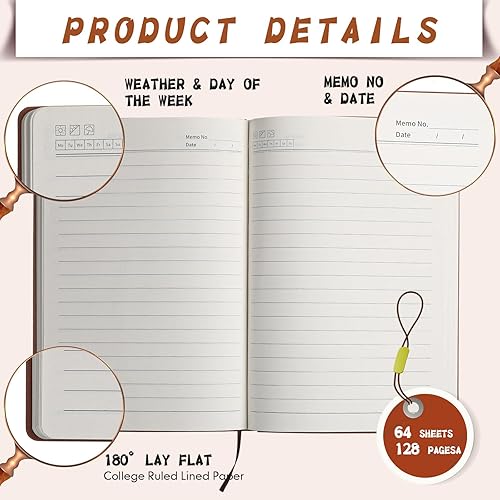 Miniatura 3 de TaoBary 24 diarios de piel sintética A5 a granel, coloridos diarios forrados con árboles, cuaderno de piel sintética suave, cuaderno de escritura a