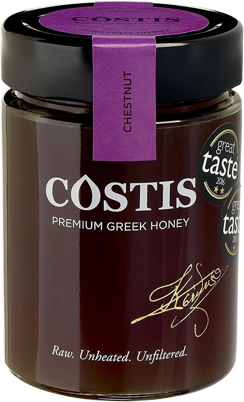 Costis Raw Unheated Unfiltered Greek Chestnut Honey 450gr