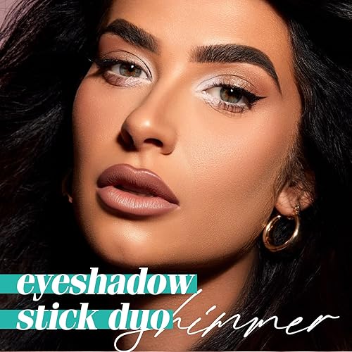 Miniatura 6 de KIMUSE Juego de 2 barras de sombra de ojos impermeables, dúo de sombra de ojos abrillantador, delineador de ojos iluminador con purpurina,