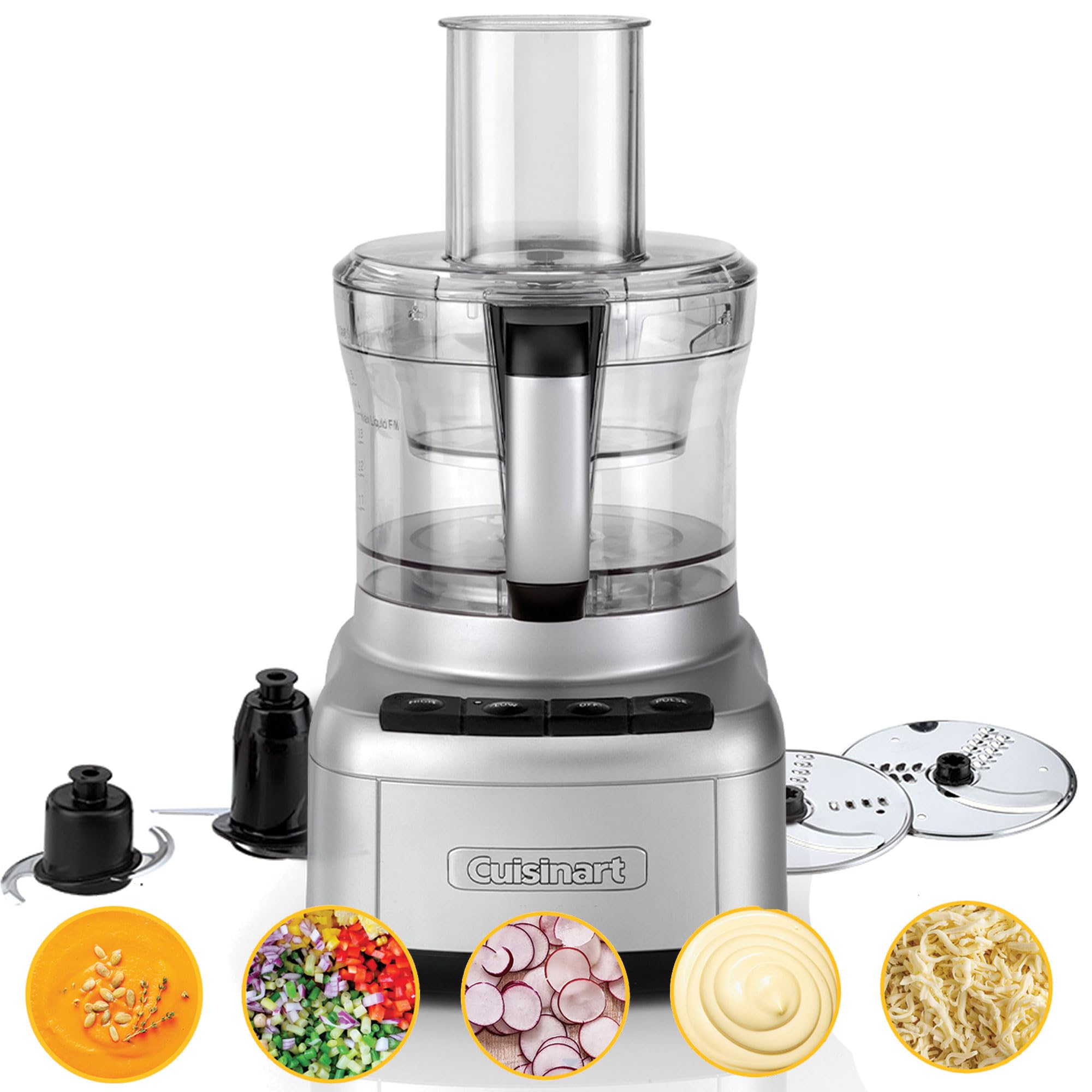 Cuisinart Easy Prep Pro Food Processor with 7 Meal Prep Functions, Multifunctional: Chop, Dice, Grate, Blend, Slice, Large and Small Work Bowls, Chopping Blade and Dicing Discs, Dishwasher Safe