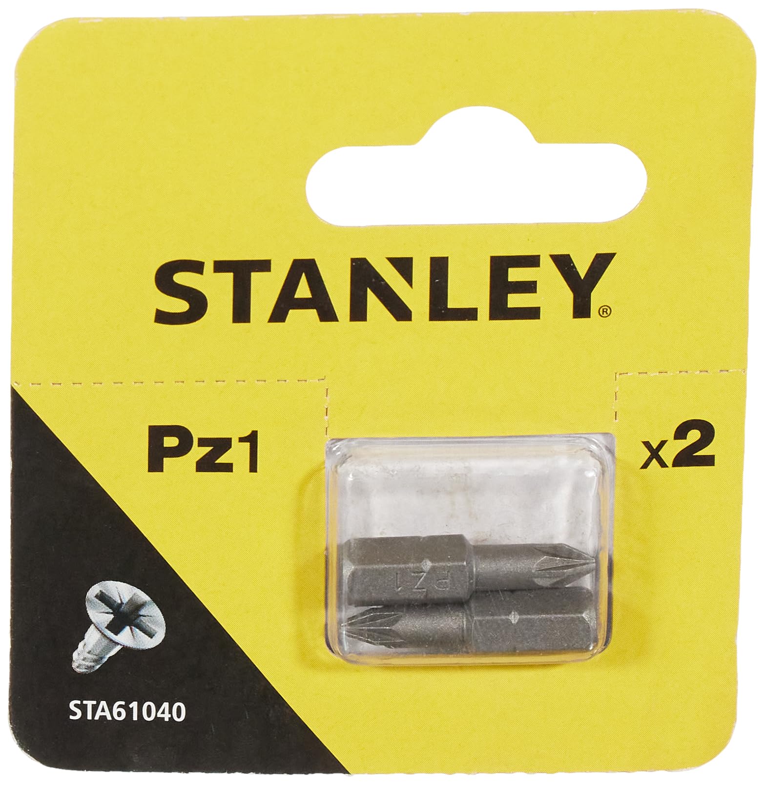 Stanley Sta61040/Xj Vidalama Uç, Metalik, 2 Adet