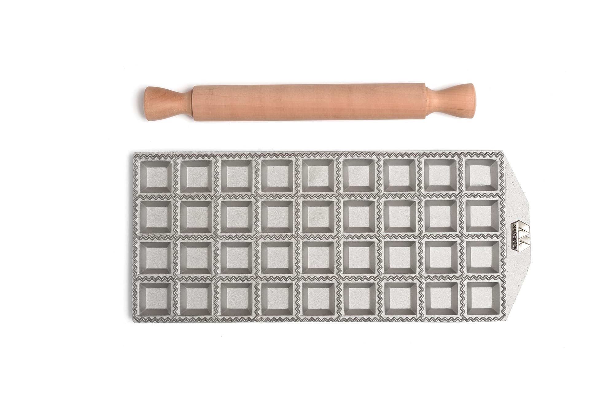 Marcato Lot de 36 planches carrées en aluminium 35 mm RA-Q35X36-CLS