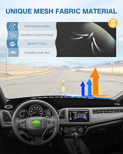 Miniatura 412 de FIILINES - Cubierta para tablero, accesorio para tablero de malla antideslizante, parasol sin reflejos y protector compatible con Toyota RAV4