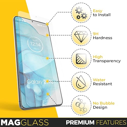 Miniatura 5 de magglass Samsung S21 FE - Protector de pantalla de vidrio templado, anti burbujas UHD cobertura completa para Galaxy S21 FE (compatible con funda)
