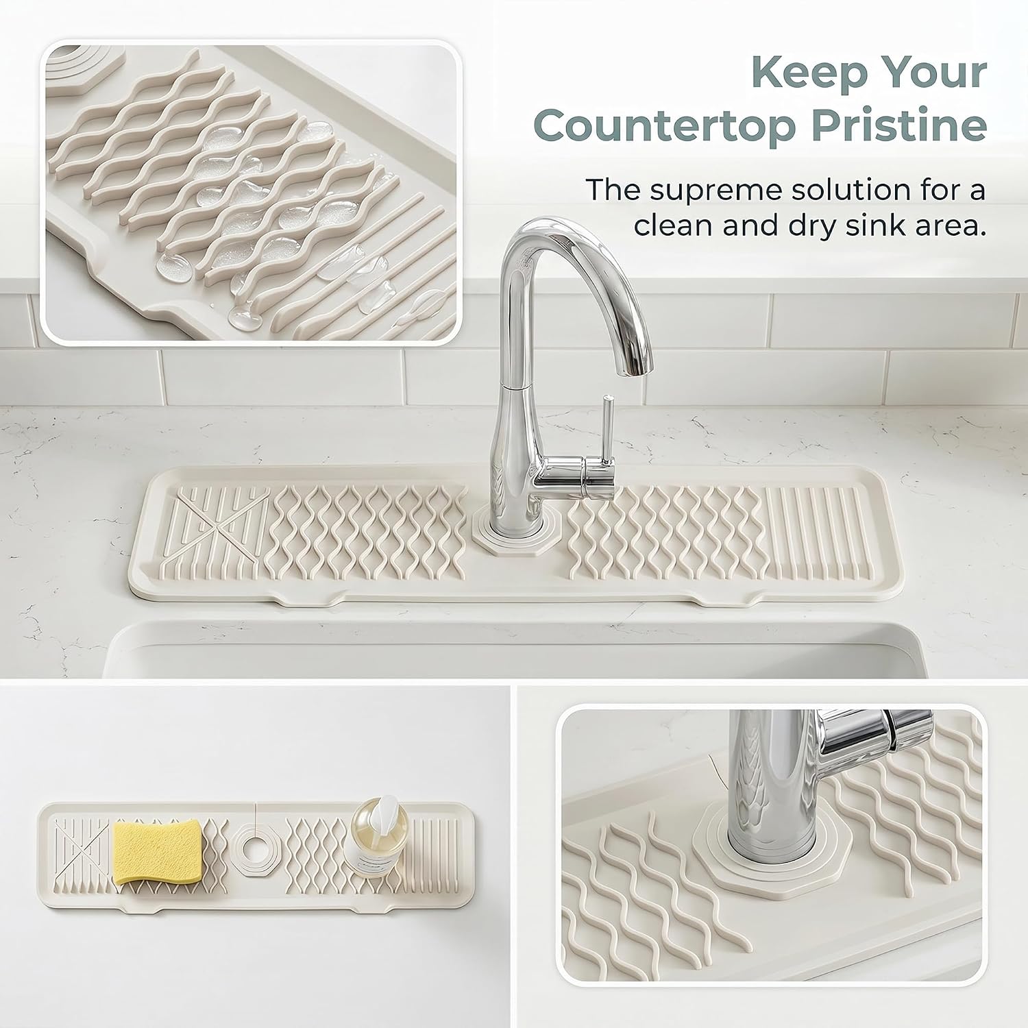 Longer Faucet Mat, Kitchen Sink Mat, Kitchen Mat