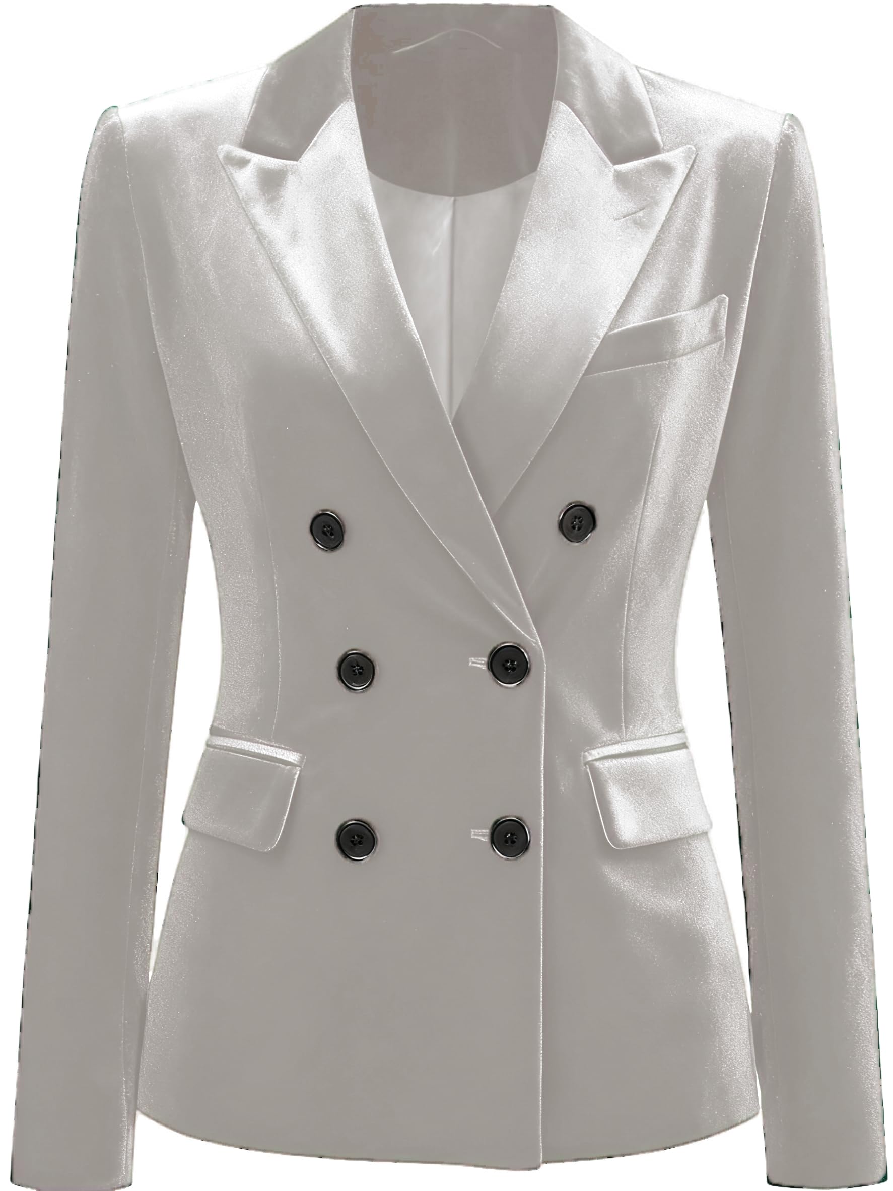 Fall Winter Women Velvet Blazer Jacket Trendy Business Casual Button Up Outerwear Office Work Party