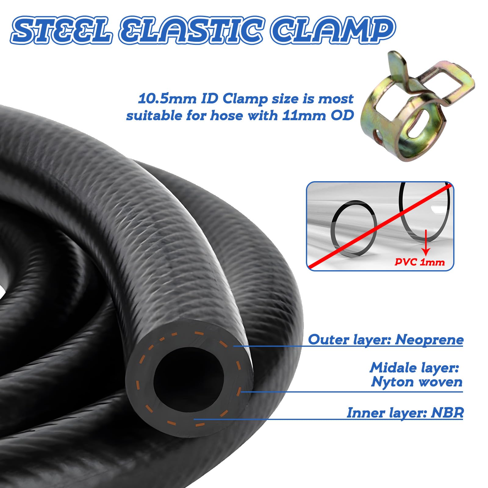 Kit Tubo E Filtro Carburante Per Moto E Auto - 4 Filtri, 2m Tubo, Fascette | Facile Installazione - Foto 3