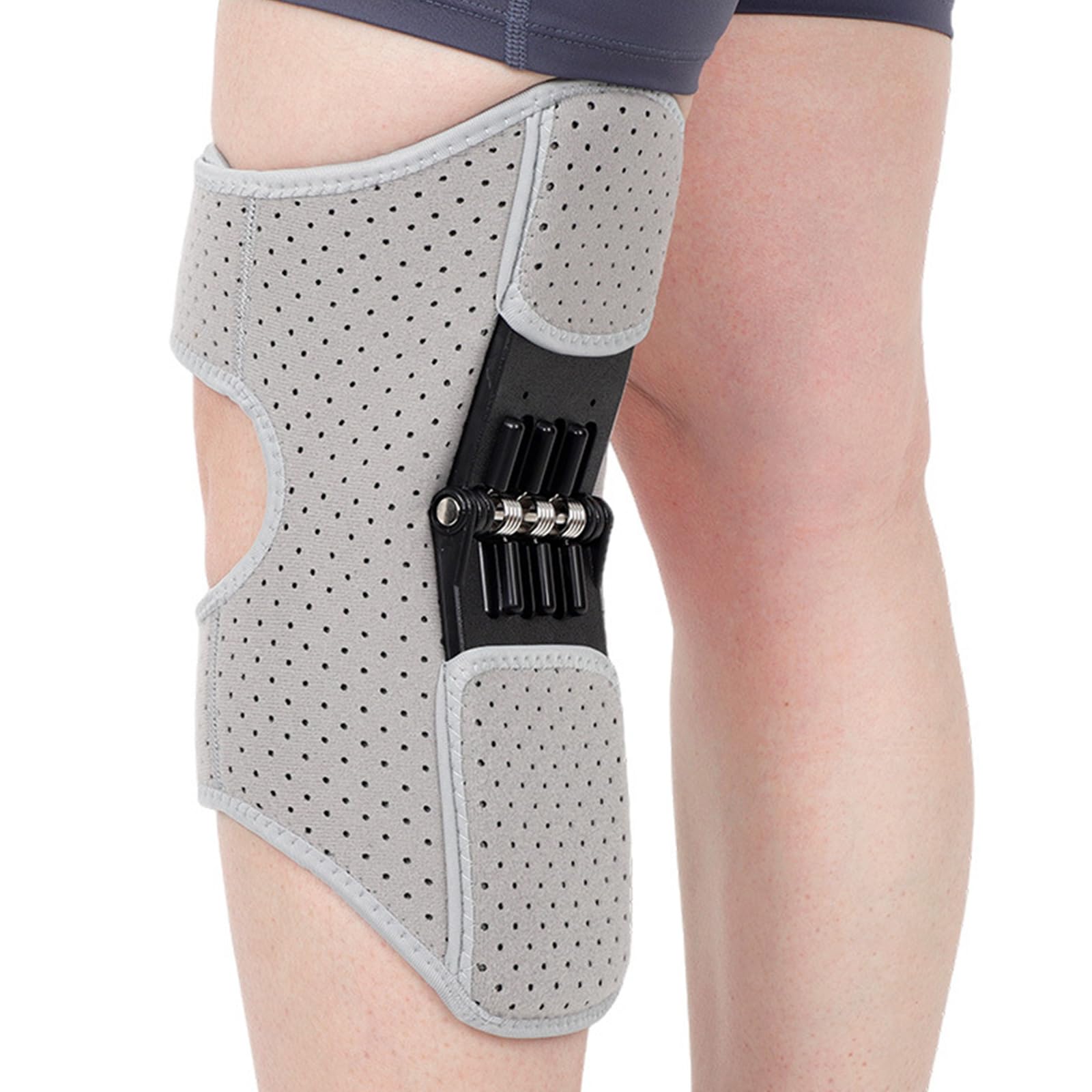 PURPLELILY Genouillère multifonctionnelle pour le sport, les rebondissements puissants, pour la course à pied, l'entraînement, l'haltérophilie, la gym, avec ressorts de rebond puissants