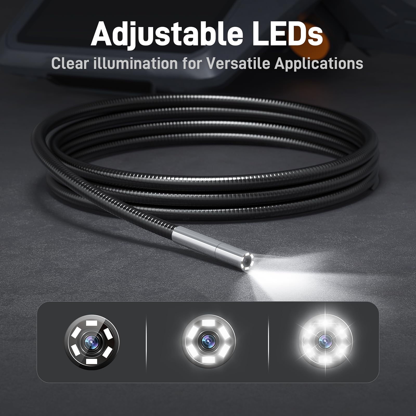 1920P Borescope Inspection Camera WOVTE Endoscope Camera - 16.5ft IP67 ...