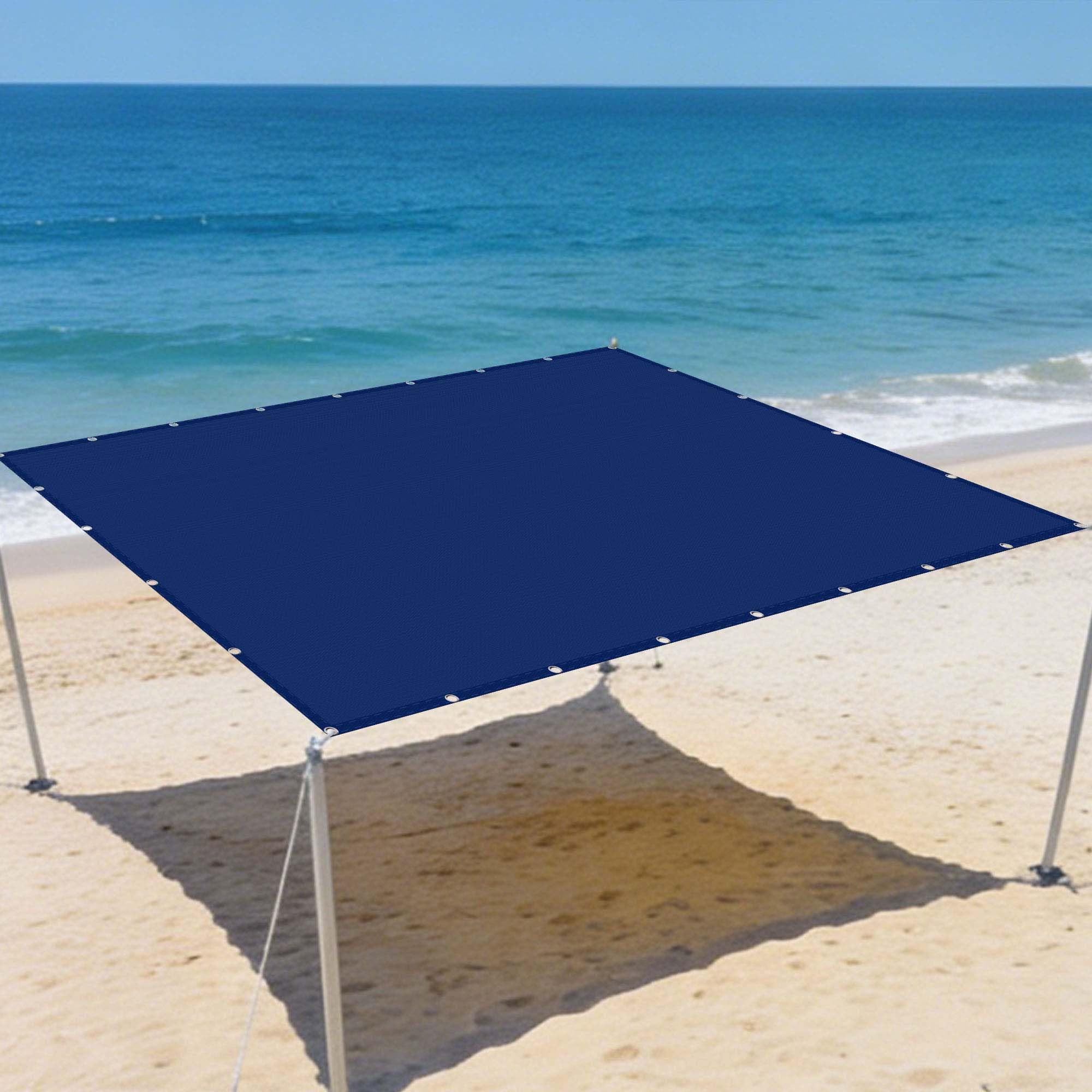 Toile d'ombrage de terrasse 500 x 500 cm bleu foncé plein air