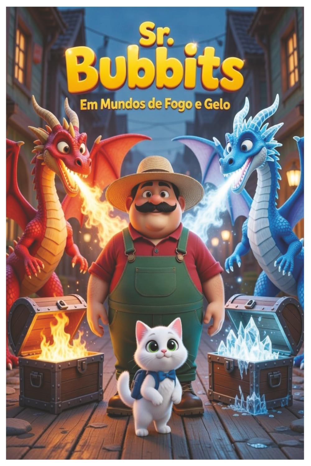 Sr. Bubbits em Mundos de Fogo e Gelo: Uma história infantil ilustrada de magia, aventura e mundos mágicos: 1 (As Aventuras do Sr. Bubbits e do Gato Bannets)
