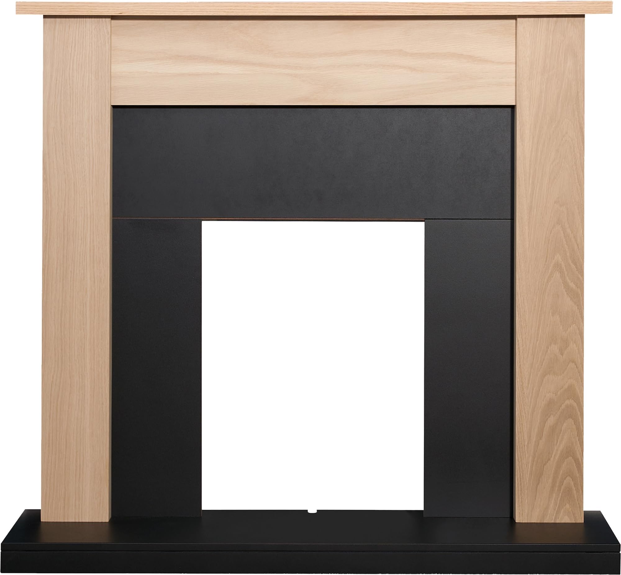 Southwold Fireplace in Oak & Black, 43 Inch