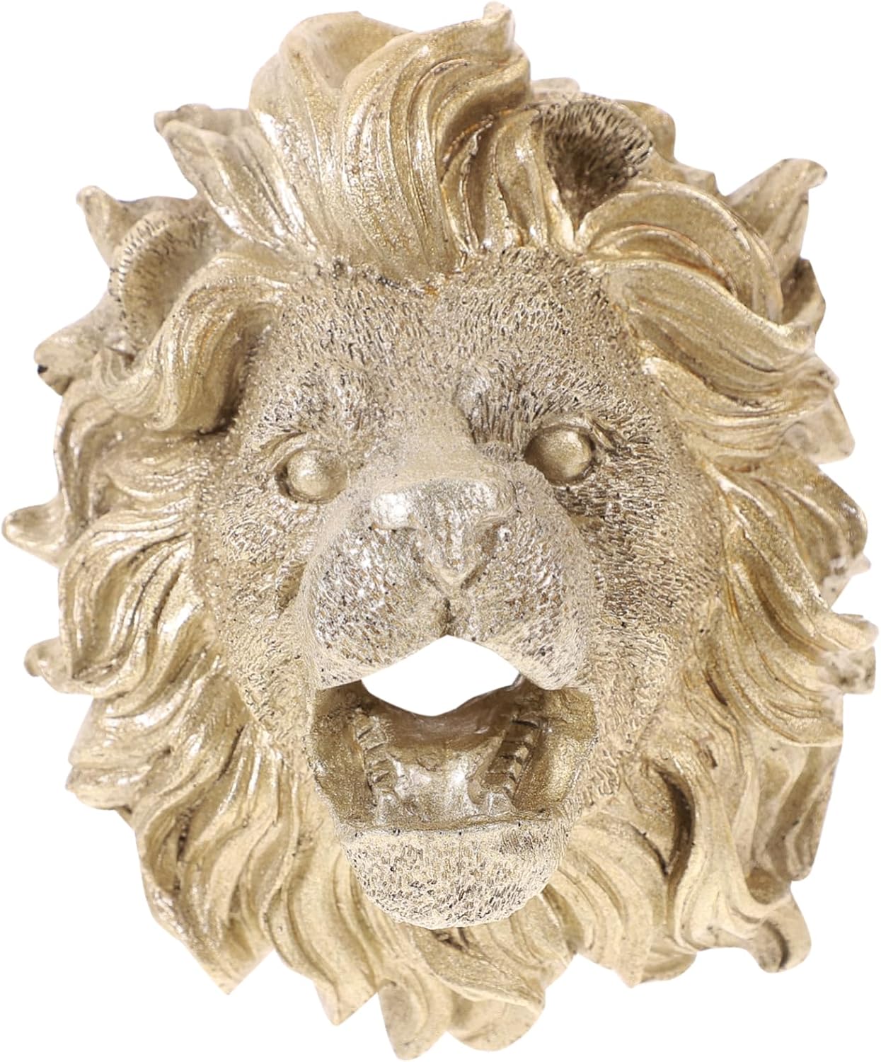TOYANDONA Wall-Hanging Fountain Nozzle Lion Head Design Waterfall Outdoor Decor for Garden