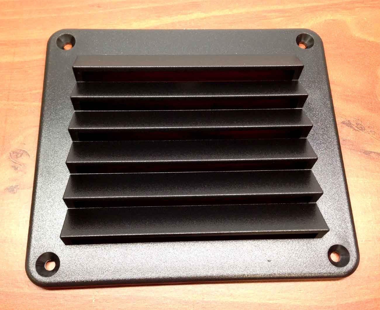 Marine Boat ABS Black Louver Ventilator Cover Plate 5.5" X 4 7/8"