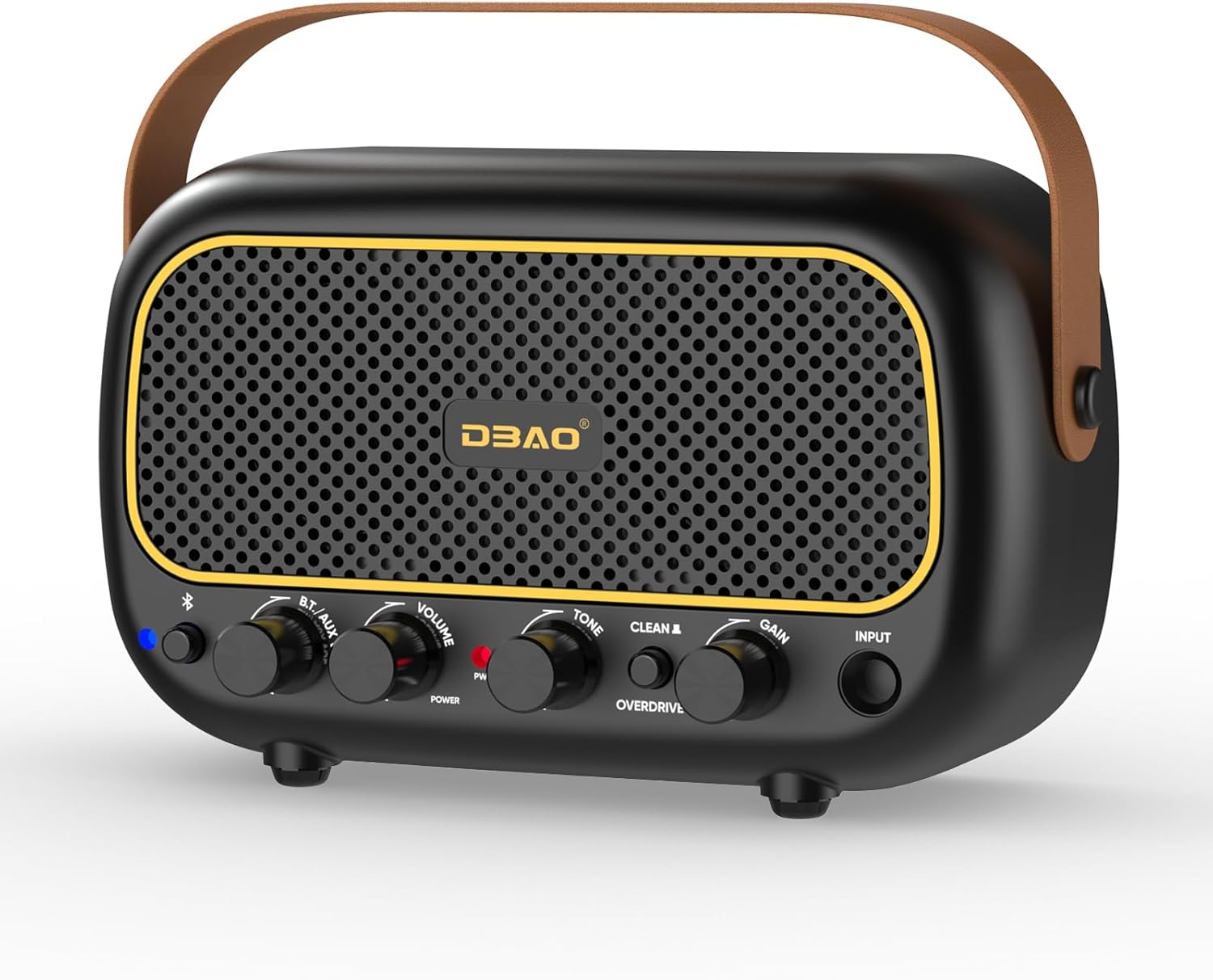 Mini Guitar Amplifier for Electric Guitars 5W Two Speakers Rechargeable Portable Small Amplifier with Clean Overdrive Effects and Bluetooth
