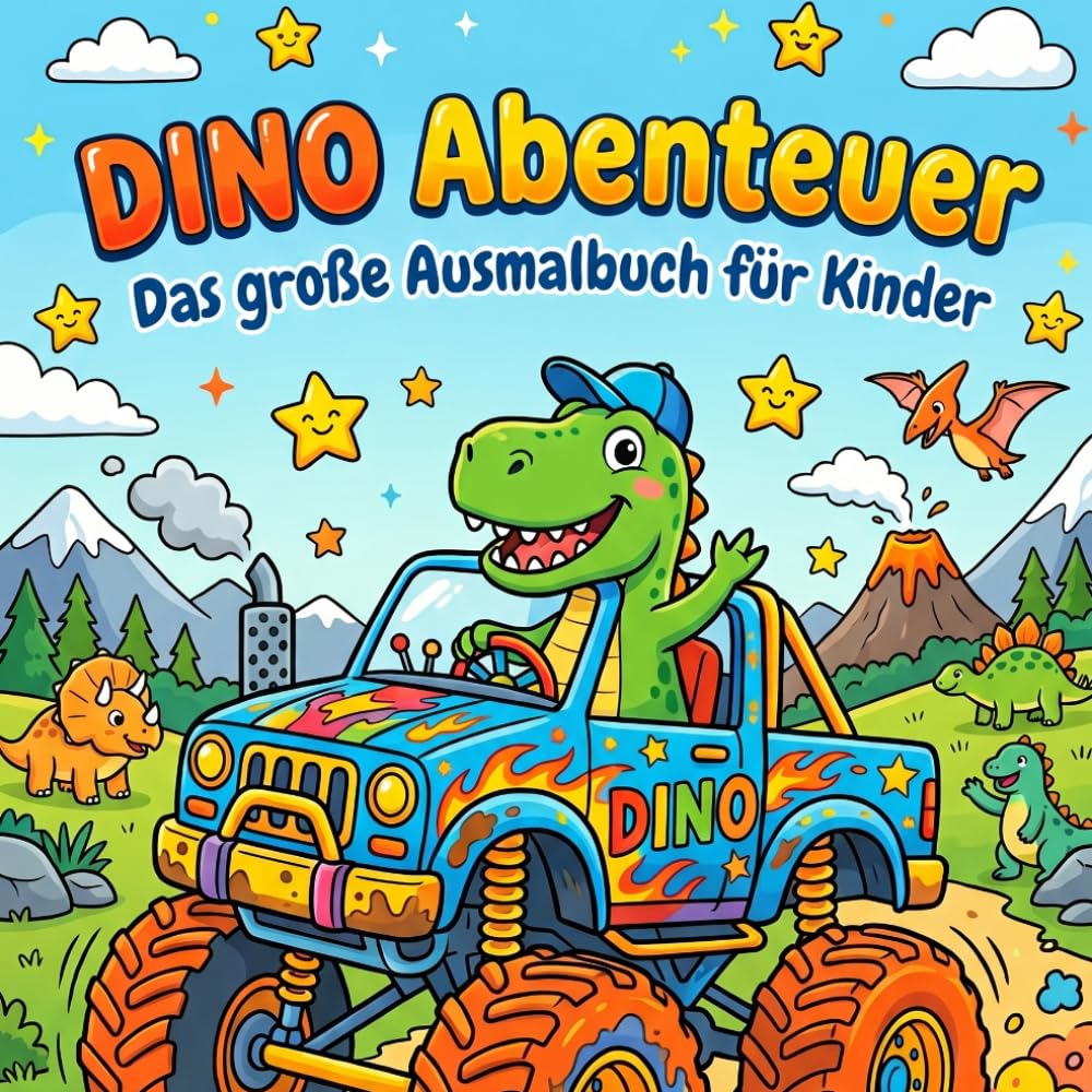 Dino-Abenteuer: Das große Ausmalbuch für Kinder
