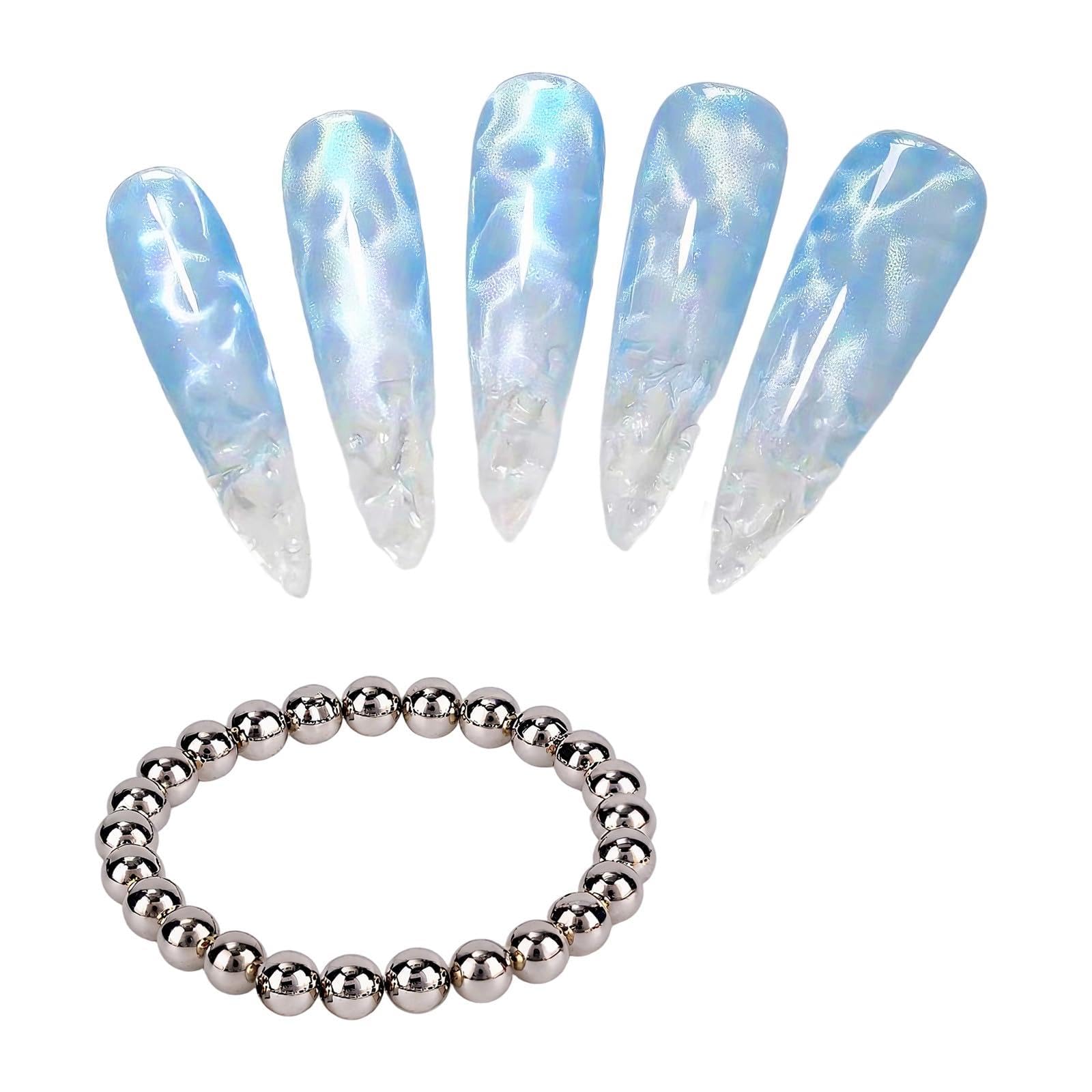 40 Pcs Cat Eye Nail Magnet Balls, Strong Round Magnetic Nails Beads