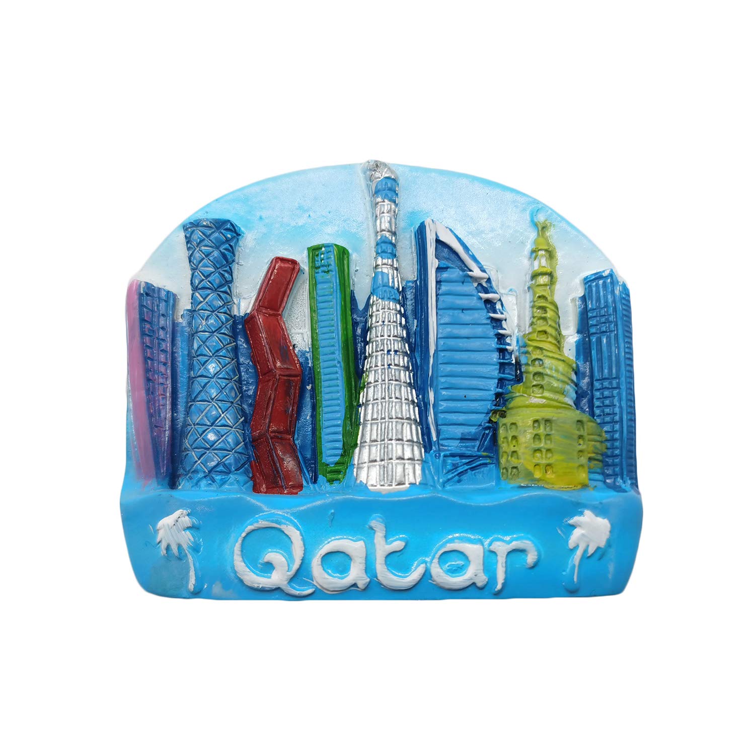 Wedarego Qatar 3D Refrigerator Magnet Resin Travel Souvenirs,Handmade Home & Kitchen Decoration Fridge Magnet Collection
