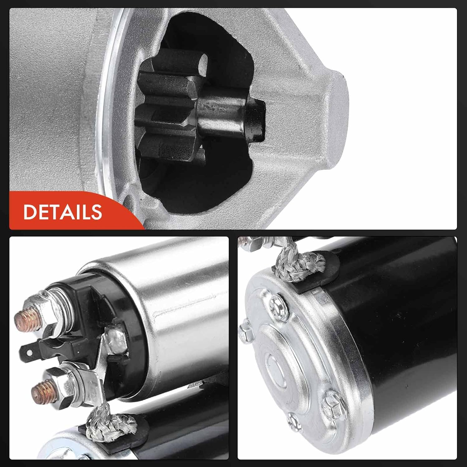 A-Premium Starter Motor Compatible with Chrysler PT Cruiser 2003-2009 L4 2.4L, Turbocharged, 12V 1.2KW 8-Teeth Clockwise, Replace# 5033141AB