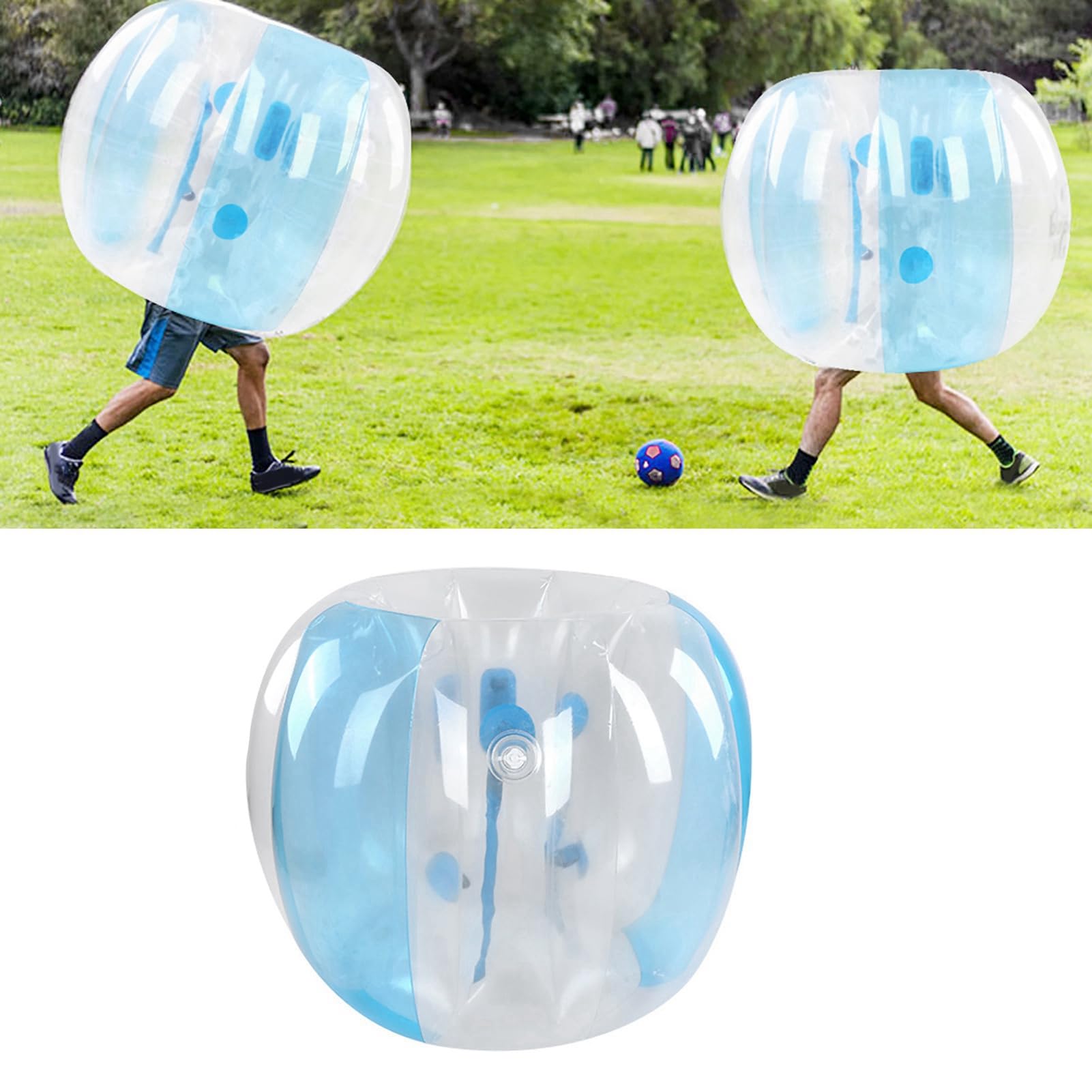 Bolas de Burbujas Inflables de PVC de Calidad, Juguete de Fútbol Ergonómico para Adultos, Rojo Transparente
