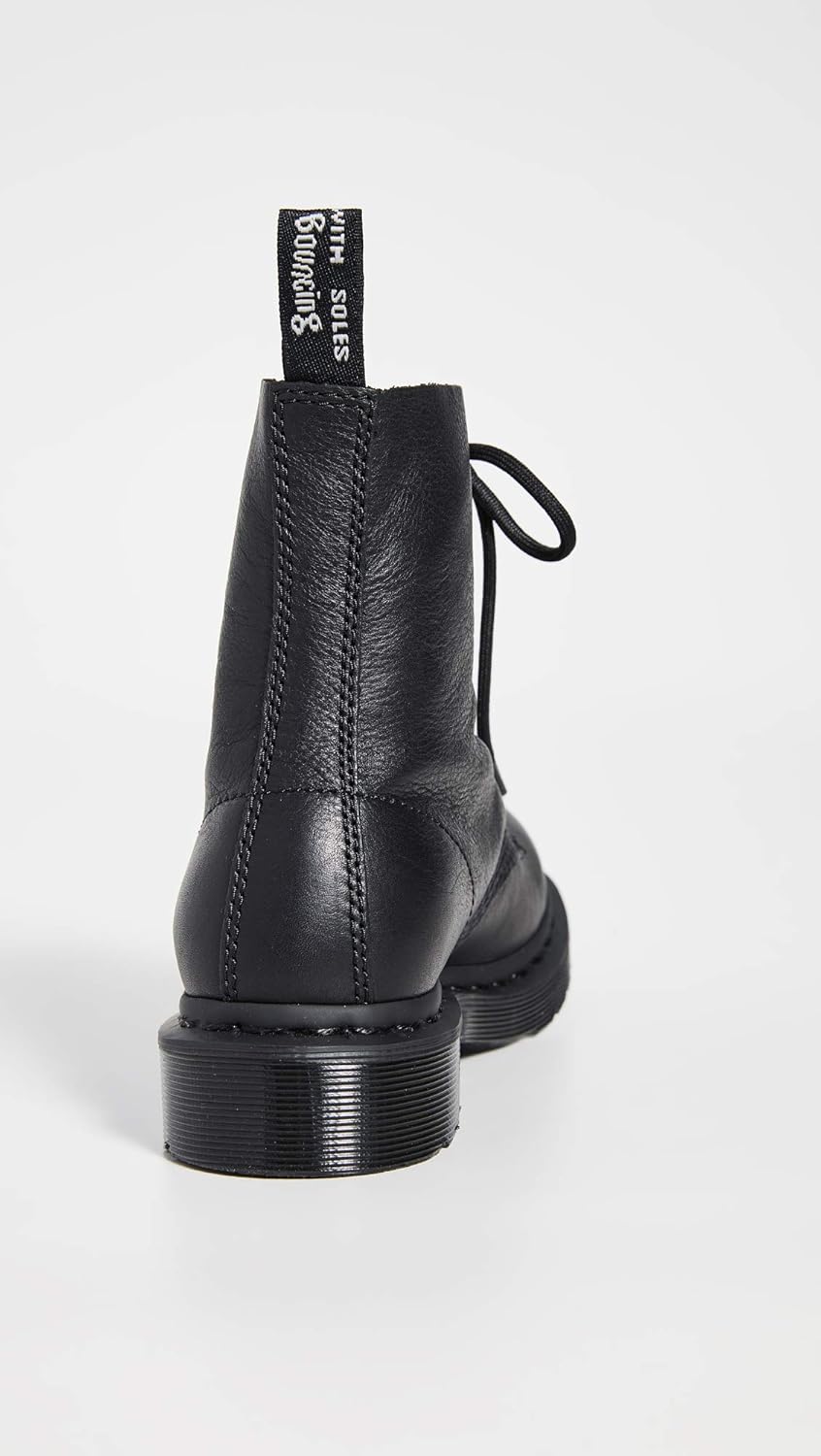 Dr. Martens Women's Military Boots Combat, Black Virginia, 5.5